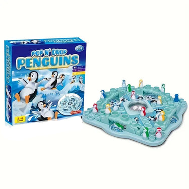 CoolQuest | Tobogán de pingüino - Rompecabezas de escritorio para niños Juego de dados Juguete